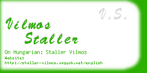 vilmos staller business card